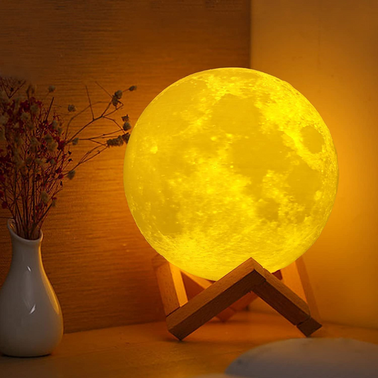 Moon Light Lamp, 3D, Color Changing with rechargeable battery, Pack of 2