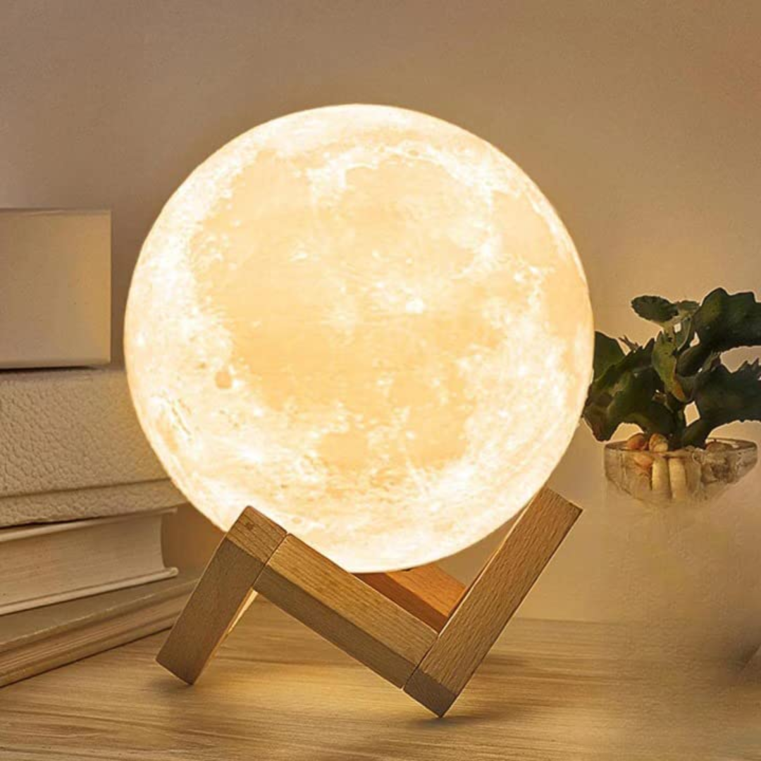 Moon Light Lamp, 3D, Color Changing with rechargeable battery, Pack of 2