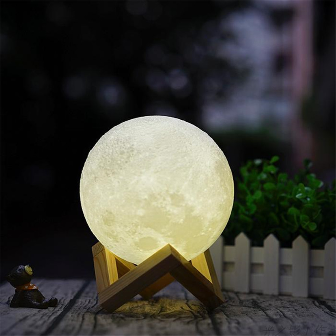 Moon Light Lamp, 3D, Color Changing with rechargeable battery, Pack of 2